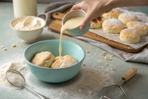 Fluffy golden-brown biscuits with a tender crumb.